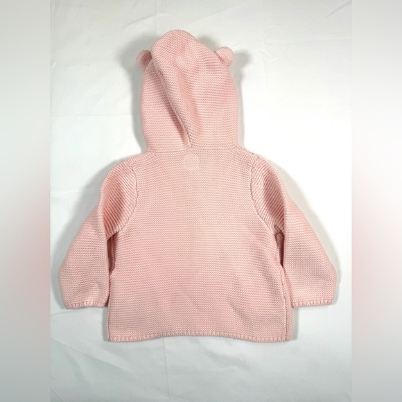 BABY GAP Baby Girls’ Milkshake Pink Baby Bear Ear Garter Cardigan Size 6-12M - Picture 3 of 9